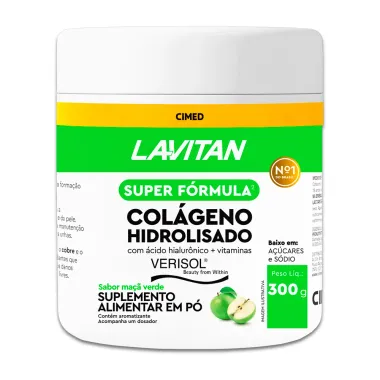 Lavitan Colágeno Hidrolisado Verisol Sabor Maçã Verde 300g