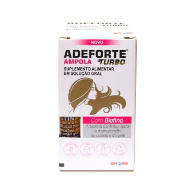 Adeforte Turbo Ampola com Biotina Solução Oral com 2 Ampolas de 3ml cada