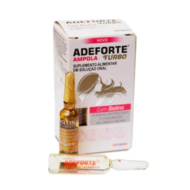 Adeforte Turbo Ampola com Biotina Solução Oral com 2 Ampolas de 3ml cada