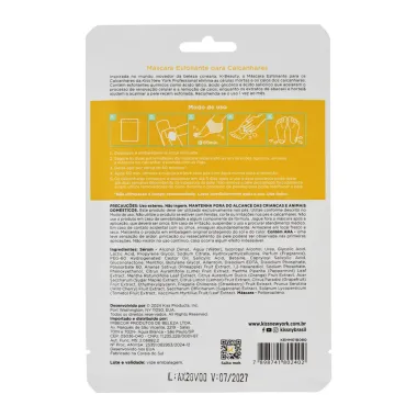 Máscara Esfoliante para Calcanhares Kiss New York Heel Peeling Mask 1 Par