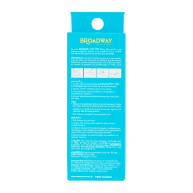 Unhas Posti&ccedil;as Broadway New York Classic Naturals Stiletto Longo Sem Cola Unhas Unhas Naturais 28 Unidades