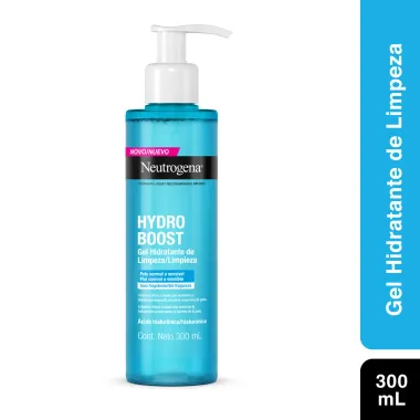 Gel Hidratante de Limpeza Neutrogena Hydro Boost Pele Normal a Sensível Sem Fragrância 300ml