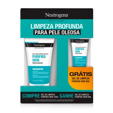 Kit Gel de Limpeza Purified Skin Neutrogena 150g e Ganhe Gel de Limpeza 60g