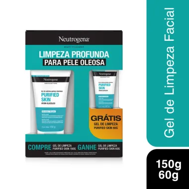 Kit Gel de Limpeza Purified Skin Neutrogena 150g e Ganhe Gel de Limpeza 60g