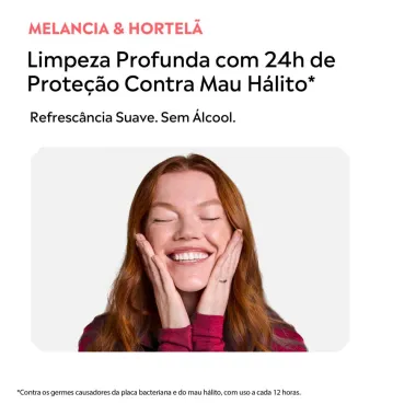 Antisséptico Bucal Listerine Sabor Melancia e Hortelã Refrescância Suave Sem Álcool 1L