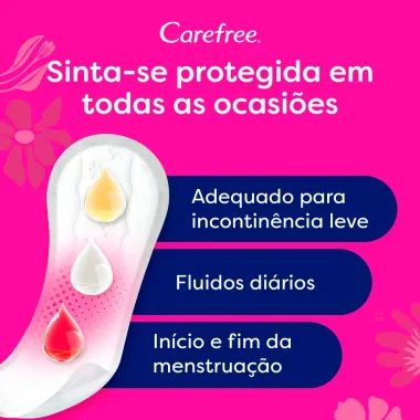 Protetor Di&aacute;rio Carefree Prote&ccedil;&atilde;o Extra Longo com Perfume sem Abas 60 Unidades Leve Mais Por Menos