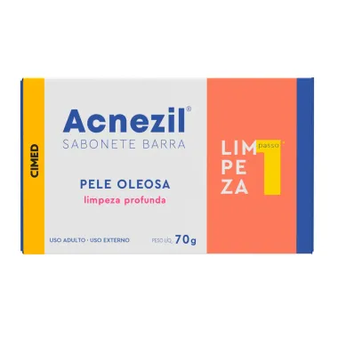 Sabonete em Barra Acnezil Pele Oleosa Limpeza Profunda Passo 1 70g