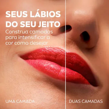 Hidratante Labial Nivea Hidra Color 3 em 1 FPS 30 Vermelho 4,8g