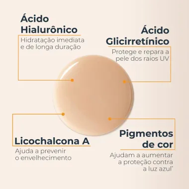 Protetor Solar Facial Eucerin Hydro Fluid FPS 70 Toque Seco Cor Clara 50ml