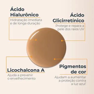 Protetor Solar Facial Eucerin Hydro Fluid FPS 70 Toque Seco Cor M&eacute;dia 50ml