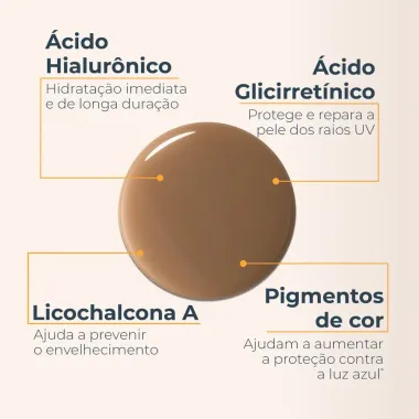 Protetor Solar Eucerin Hydro Fluid FPS 70 Toque Seco Cor Escura 50ml