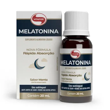 Melatonina Vitafor Suplemento Alimentar em Solução Gotas Sabor Menta Uso Sublingual 20ml