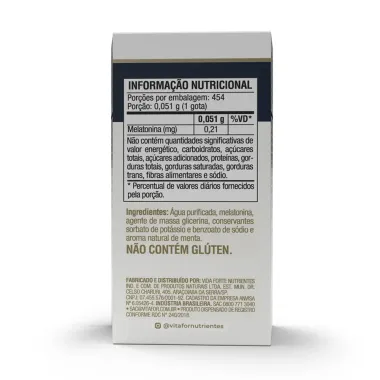 Melatonina Vitafor Suplemento Alimentar em Solução Gotas Sabor Menta Uso Sublingual 20ml