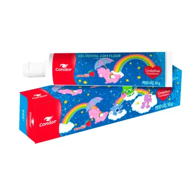Gel Dental Infantil Condor com Flúor Ursinhos Carinhosos Sabor Morango 50G