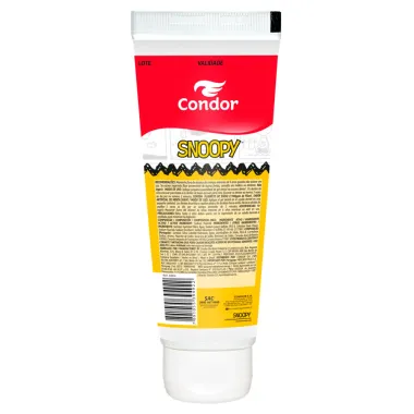 Gel Dental Infantil Condor Com Flúor Snoopy Sabor Menta Suave 100G