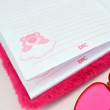 Caderno de Anotações Dac Pixar FLUFFY Lotso  Pelúcia 80 Folhas