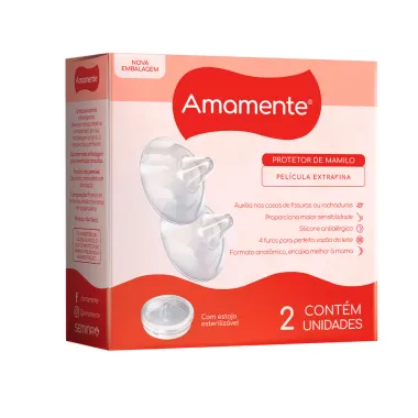 Protetor de Mamilo Amamente Película Extrafina com 2 Unidades