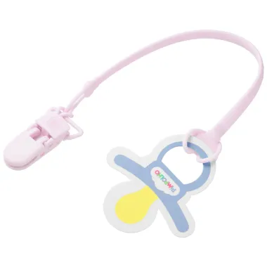 Prendedor de Chupeta Pimpolho Silicone Cor Rosa +0 Meses