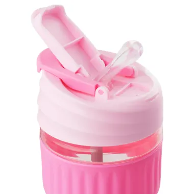 Copo Pimpolho 2 em 1 com Canudo e Bico Cor Rosa 350ml +12 Meses