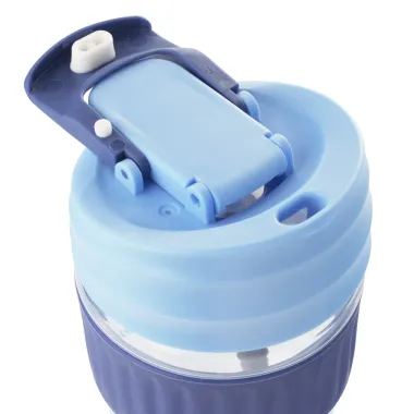 Copo Pimpolho 2 em 1 com Canudo e Bico  Cor Azul 350ml +12 Meses