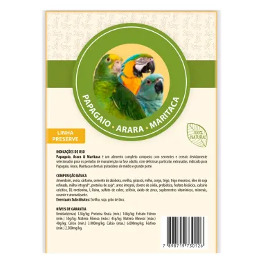 Ração para Aves Empório dos Pássaros Papagaio Arara Maritaca 400G