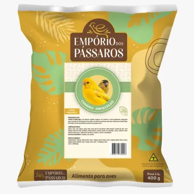 Ração para Aves Empório dos Pássaros Canário Pintassilgo 400G