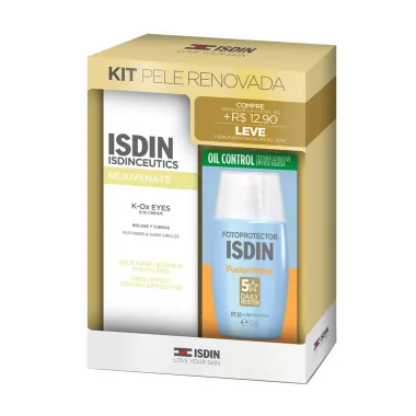 Kit Isdin K-Ox Eyes Creme Contorno dos Olhos 15g e Leve por Mais R$12,90 Isdin Fusion Water FPS60 30ml