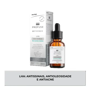 S&eacute;rum Antirrugas Antissinais LHA Profuse Peles Mistas e Oleosas 30ml