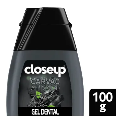 Gel Dental Closeup Branco Radiante Carvão Ativado Menta 100g