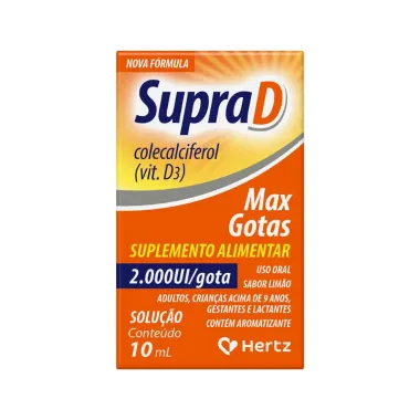 Supra D Max Gotas 200Ui Sabor Limão 10Ml