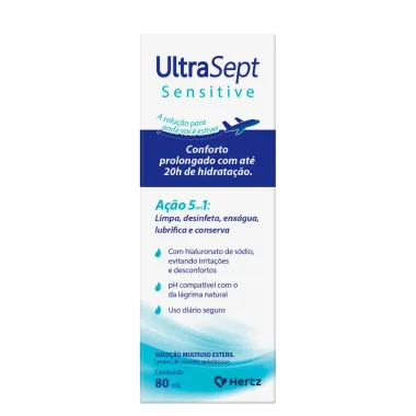 Ultrasept Solução Para Lente Sensitive Ação 5 Em 1 80Ml