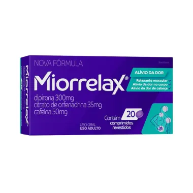 Miorrelax 3 Em 1 Com 20 Comprimidos Revestidos