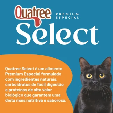 Racao Para Gatos Quatree Select Castrados Sabor Carne Com Arroz E Batata Doce 1Kg