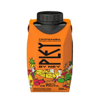 Bebida Mista Tial Pley By Ney Greengroov Sabor  Laranja Acerola e  Água de Coco 250ml