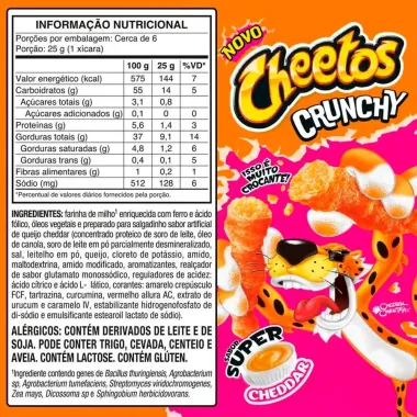 Chips Cheetos Crunchy Super Cheddar 160g