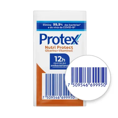 Sabonete em Barra Protex Nutri Protec Glicerina e Vitamina E com 3 Unidades de 85g cada