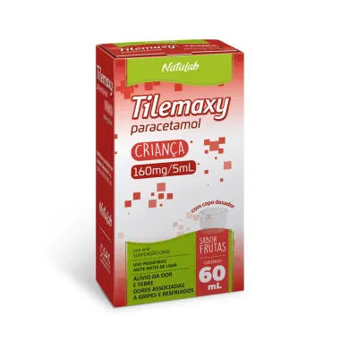 Tilemaxy Criança 160mg/5ml com Copo Dosador Sabor Frutas 60ml