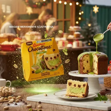 Chocottone Bauducco Recheio Com Pistache E Gotas De Pistcahe 450g