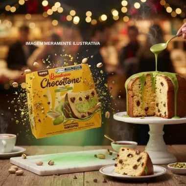 Chocottone Bauducco Recheio Com Pistache E Gotas De Pistcahe 450g