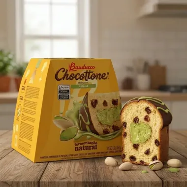 Chocottone Bauducco Recheio de Pistache E Gotas De Pistache 450g