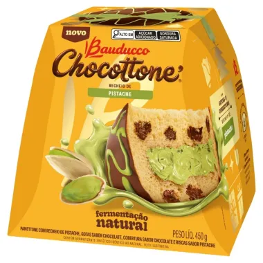 Chocottone Bauducco Recheio de Pistache E Gotas De Pistache 450g