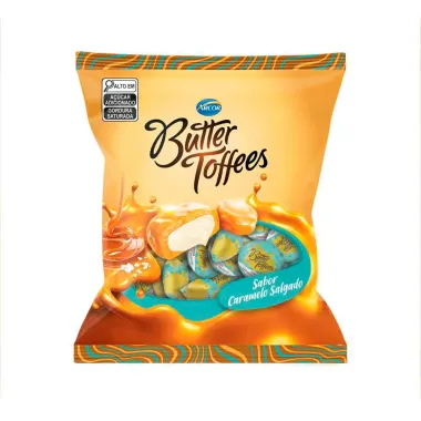 Bala Butter Toffees Sabor Caramelo Salgado 90g
