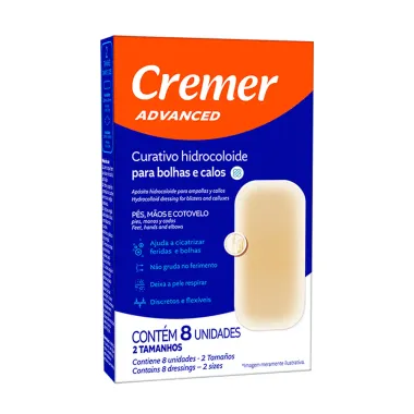 Curativo Cremer Hidrocoloide para Bolhas e Calos com 8 Unidades