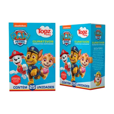 Curativos Topz Baby Patrulha Canina Formatos Divertidos Com 25 Unidades