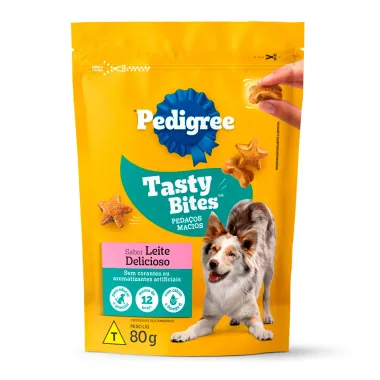 Petisco Tasty Bites Pedigree Sabor Leite Delicioso 80g
