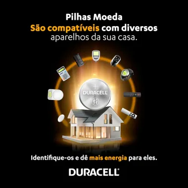 Bateria Duracell Lítio Cr 2032 com 5 Unidades