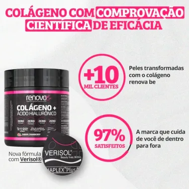 Colágeno + Ácido Hialurônico Renova Be Sabor Cranberry 216g