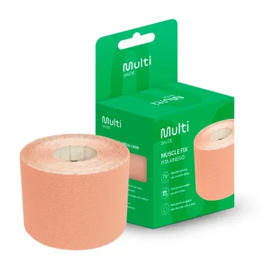 Fita Multi Saúde Muscle Fix Kinesio Bege