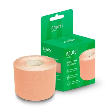 Fita Multi Sa&uacute;de Muscle Fix Kinesio Bege