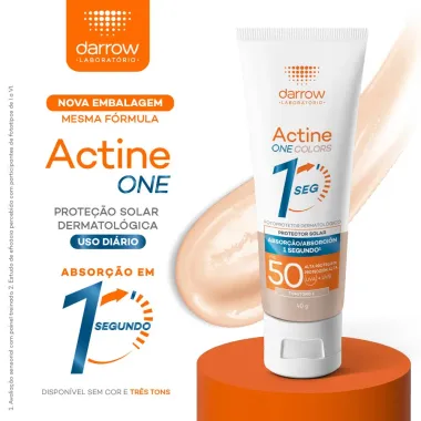 Protetor Solar One Actine Colors FPS 50 1 Segundo Cor Tom 1 40g